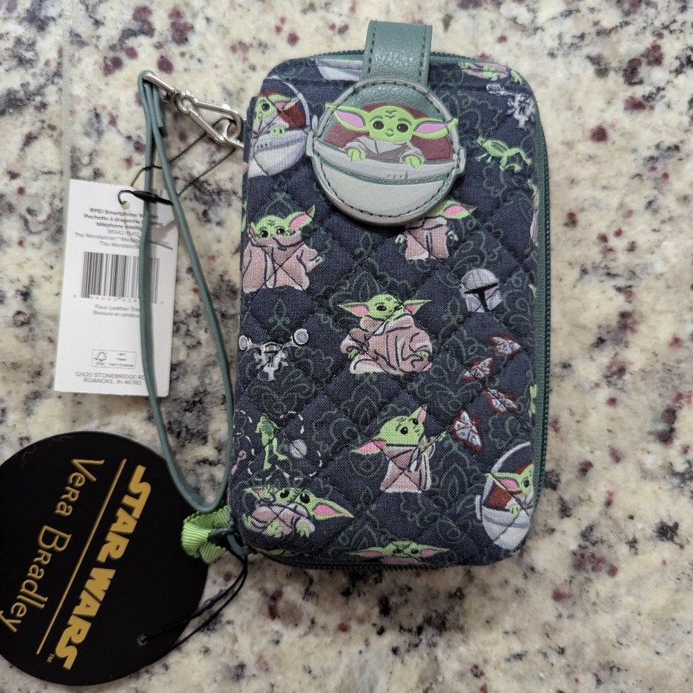 Vera Bradley Disney collection limited edition Baby Yoda case wallet